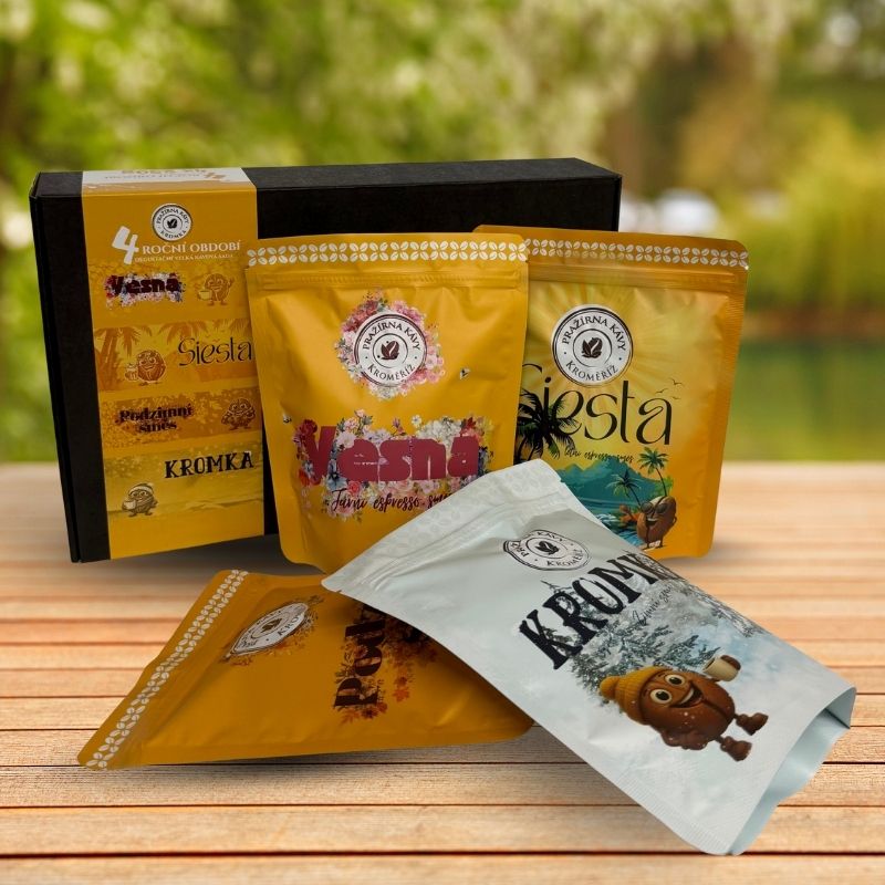 Velká sada 4 roční období kávy