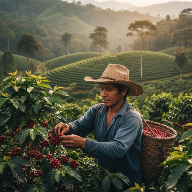 Nicaragua sběr kávy