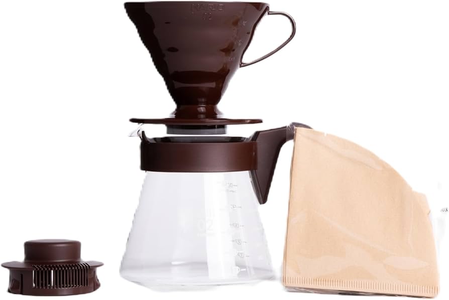 Hario sada Pour Over Kit V60-02 hnědý