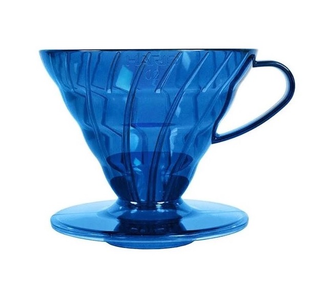 Hario plastový dripper na kávu V60-02 modrý