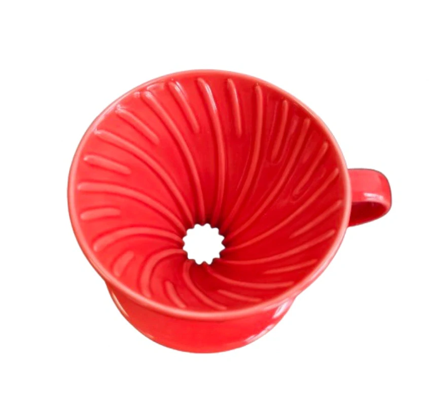Hario plastový dripper na kávu V60-01 červený