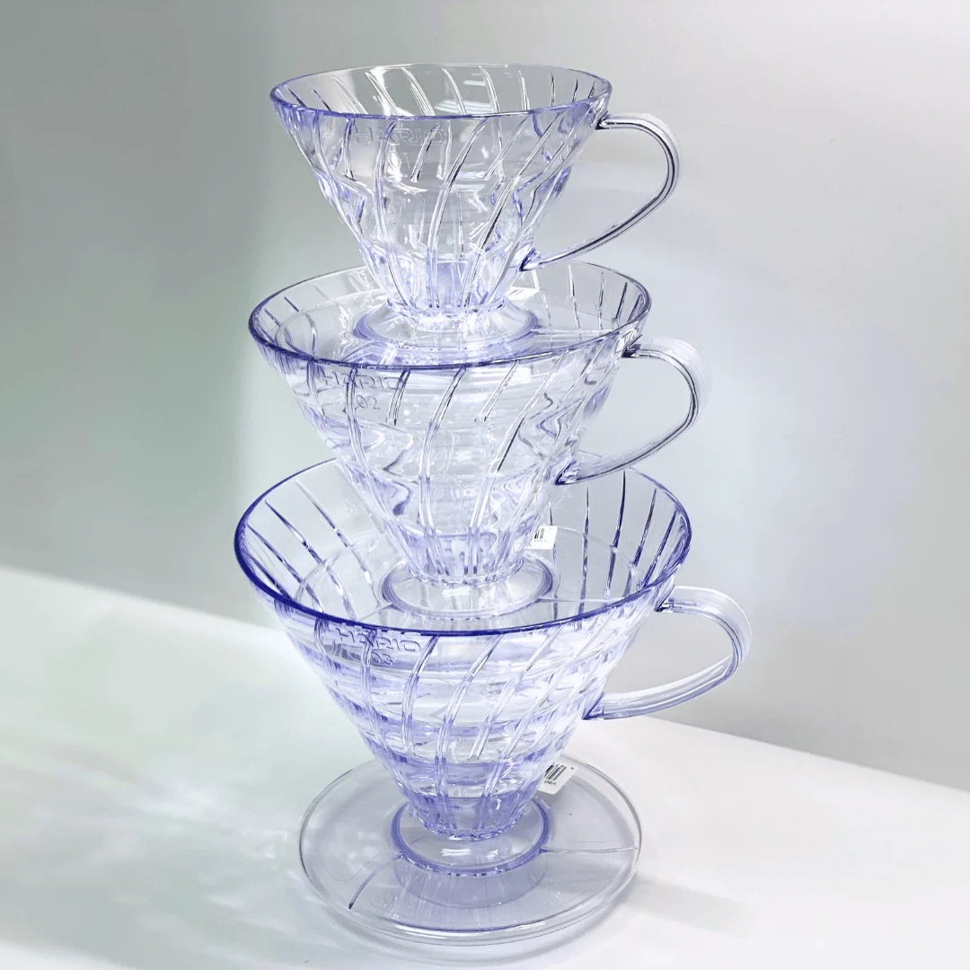 Hario plastový dripper na kávu V60-01 čirý