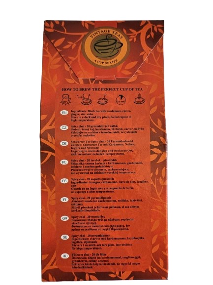 Vintage Teas čaj Spicy Chai 20 pyramid 50 g