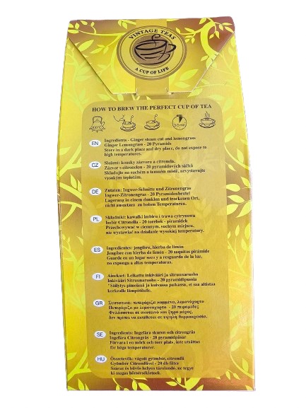 Vintage Teas čaj zázvor s citronelou 40 g 20 pyramid