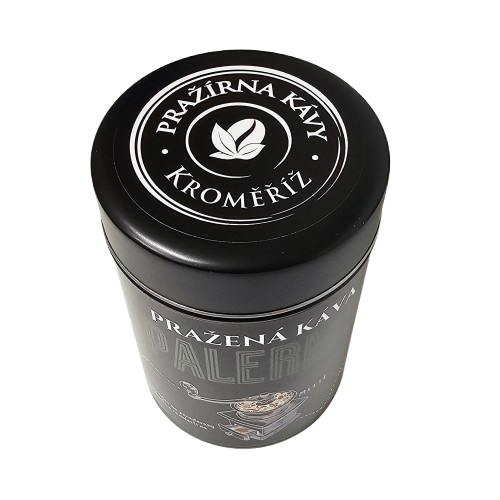Pražená káva v černé dárkové plechovce – Espresso směs Palermo 200 g