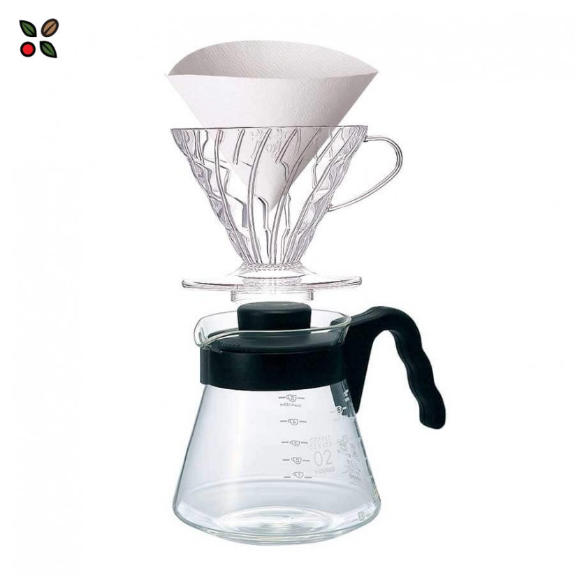 Sada Dripper Hario V60 + 100 g kávy z Columbie