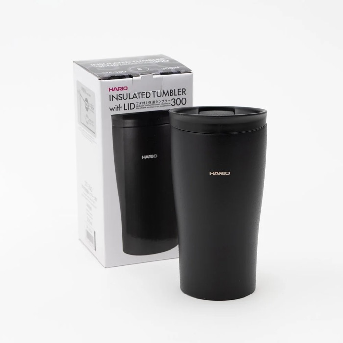 Hario termo hrnek s víčkem 300 ml černý