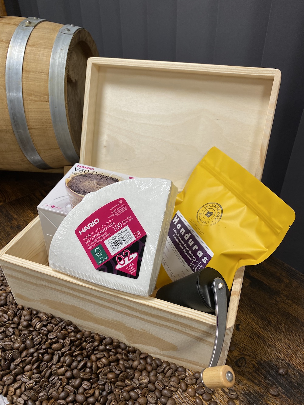 Kávová dárková truhla