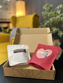 Káva pro maminku + kávové zrno v hořké čokoládě