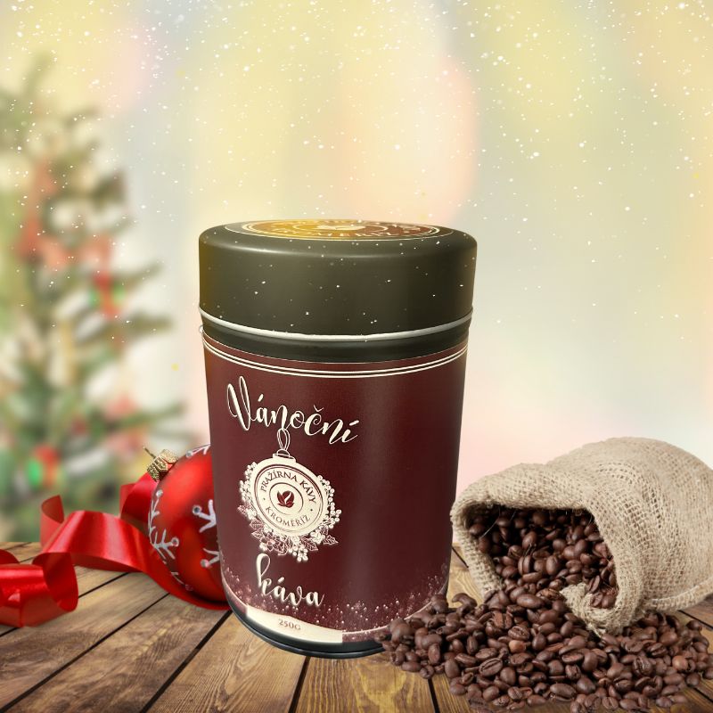 Vánoční káva v dárkové plechovce