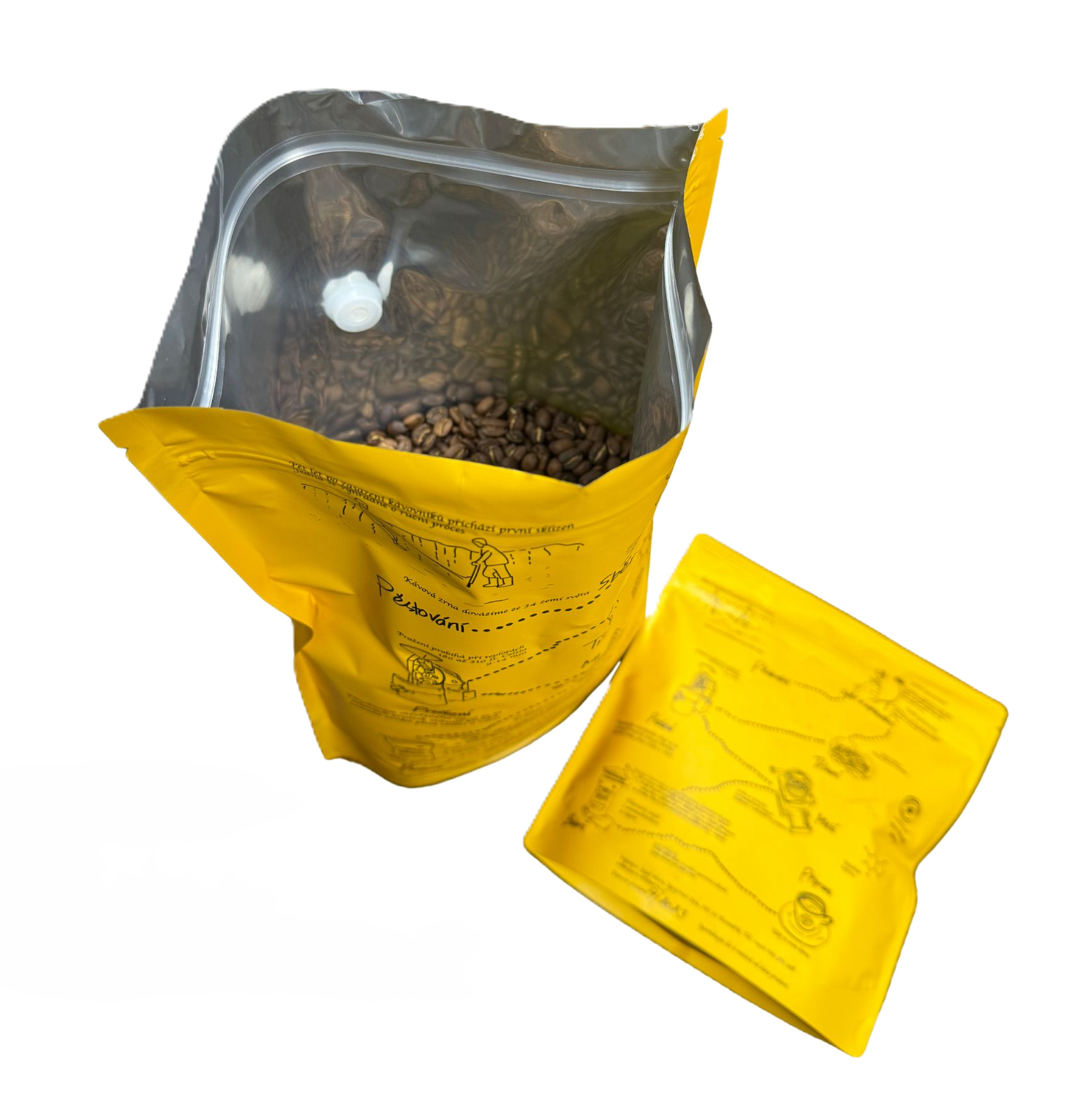 Balení kávy s aromaventilem
